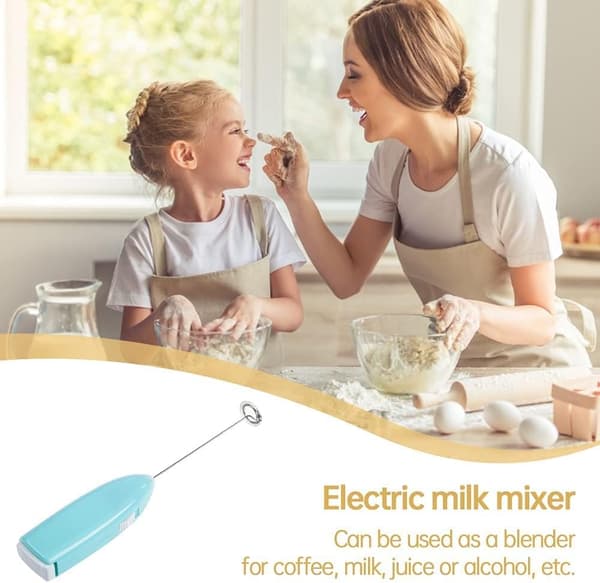 Blå og Attraktiv Mælkevisp, Elektrisk Mælkeskummer, Elektrisk