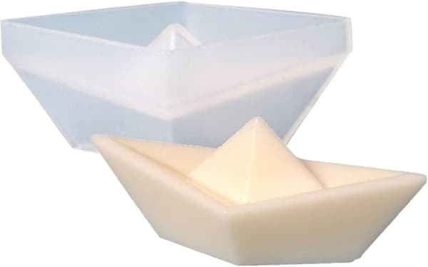 Silikone lysform, 3D origami båd lysform, DIY håndlavet voks aromaterapi sæbefremstillingsform, epoxyharpiks støbeform