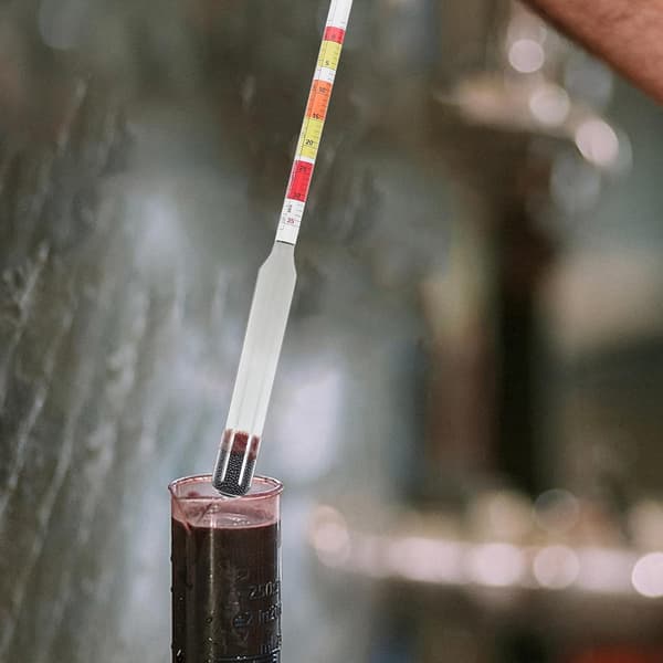 Vinhydrometer Alkoholmåler Glas Let at bruge Letvægts Vinmåler