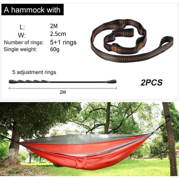 Hammock Straps 2 Pcs, Tree Swing Straps Hammock Attachment with 2 Carabiners for Camping Hammock Swing or Hanging Seat Max Load 300 kg