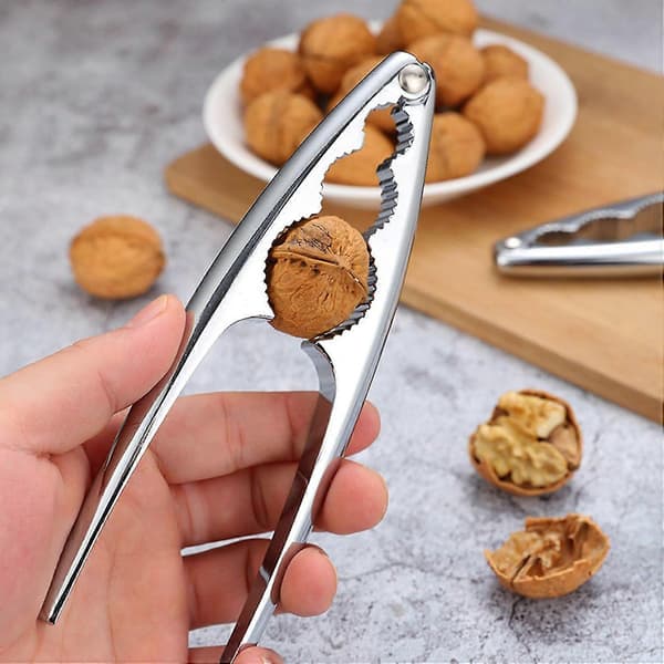 Nutcracker Cracks Nuts Easily Ergonomic Handle Rust-proof Gear Clamp Buckle Non-slip Stainless Steel