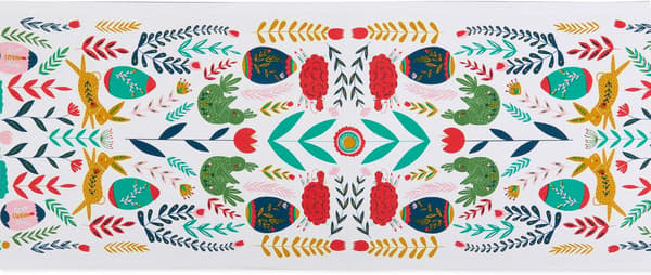 Kökskydd, Bomull, Påskfolk, Bordslöpare, 13x72