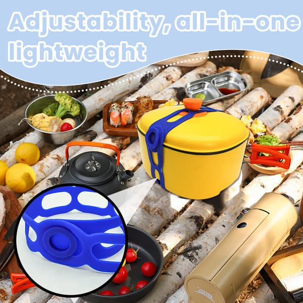 Reusable Universal Lid Strap - Clay Pot Lid Band - Container Fastening Strap for Kitchen Storage