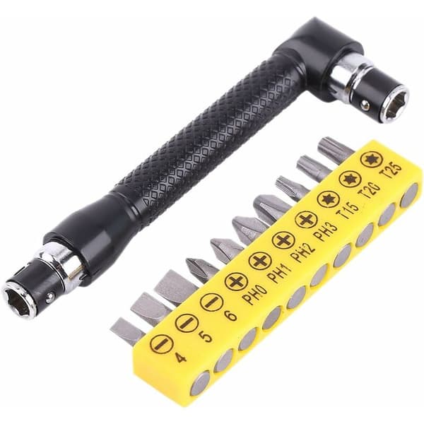 TRIO 10-piece Screwdriver Set with L-shaped Extension Handle, Double Head, Hex Screwdriver, Flat Screwdriver
