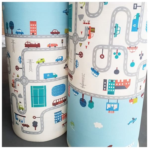 Double-sided foam mat XXL - roll 2 CM (road and zigzag) (BT)
