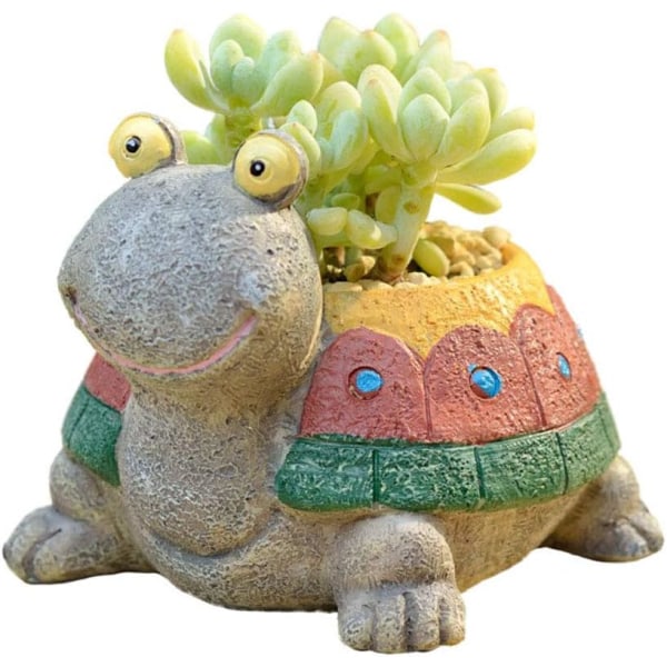 Kilpikonna mehevä kukkaruukku Mini Hartsi Animal Plant Pot Hartsi Mehikasviruukku Söpö sarjakuva Bonsai Pot Bonsai Kasvinpidike kotiin