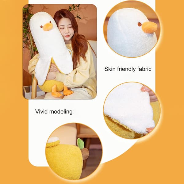 Banana Duck Plush Toy, (50cm, White)