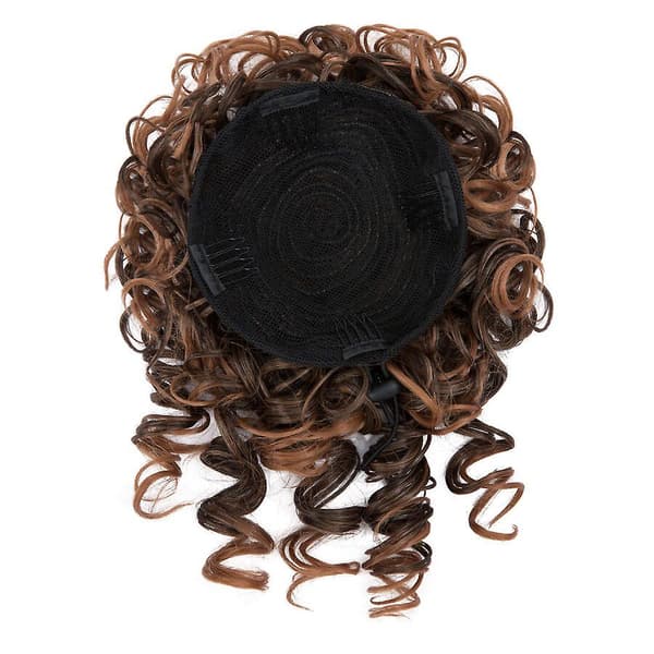 Curly Drawstring Bun, Ponytail Extension [DB] brown & blond 8inch 8inch brown & blond
