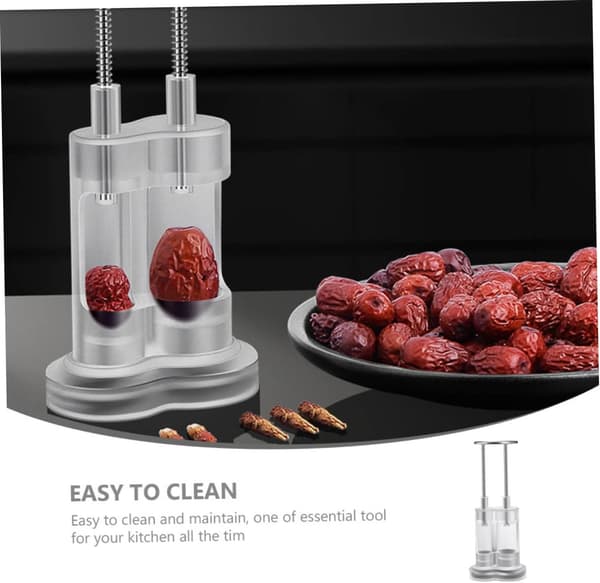 Metal Pitter for Cherries and Dates, Kitchen Tool, Easy to Use and Store.