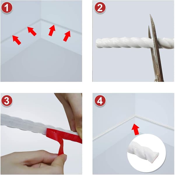 Self-adhesive wall trim - Flexible trim - Crown molding - compatible with cabinets