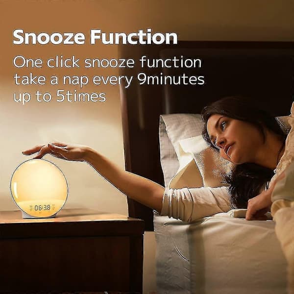 Sunrise Light Alarm Clock, Gradual Wake-Up Light Alarm Clock