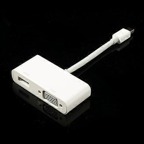2-i-1 Mini DisplayPort til HDMI & VGA Adapterkabel til Apple MacBook Pro Air