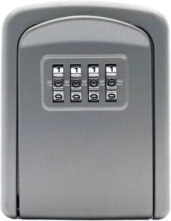 Wall-mounted key box - With 4-digit code, secure outdoor, weather-resistant, robust safe, for cards