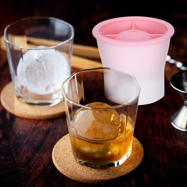 3 stk, silikonform for iskuler, stablebar, lett å løsne, runde isbiter med lokk, sfæriske ismaskiner