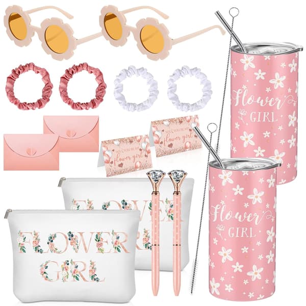 16 stk. blomsterpikeforslag til bryllup Light Pink Daisy