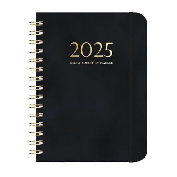 Calendar 2025, 140-page notebook, diary, 2025 planning schedule attached notebook, calendar weekly notebook