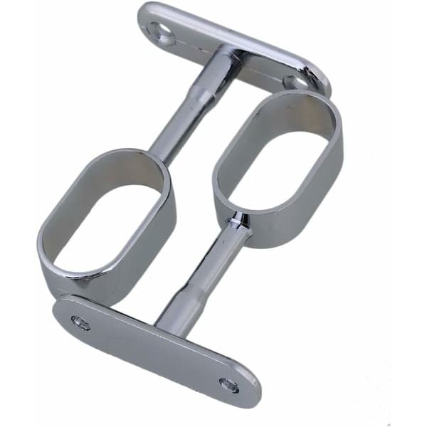 2 st 16 mm silverpläterade garderobsstänger i zinklegering