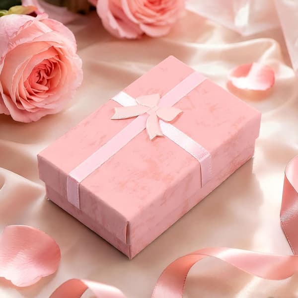 12 st rosa presentförpackning för armband halsband 3.2x2x1 smyckesaskar | Liten Pink
