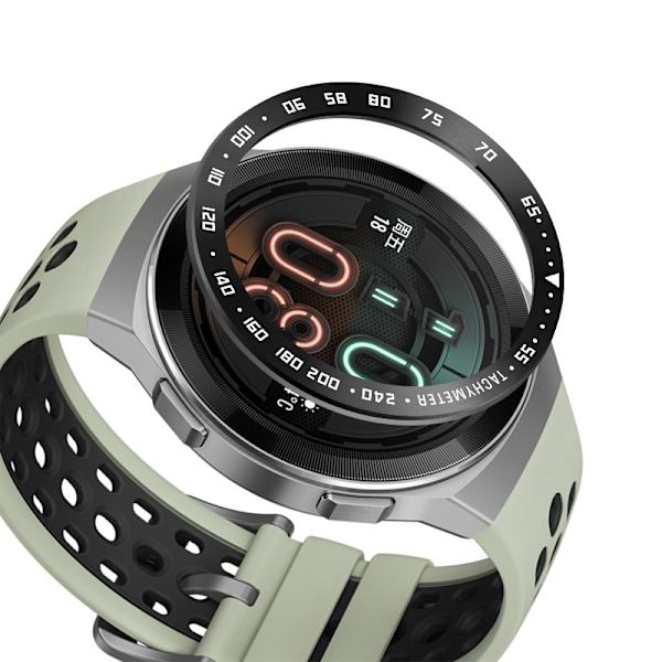 Stilfuld Sort & Hvid Ramme til Huawei Watch GT2E