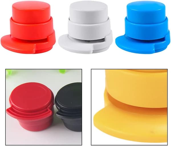 4 tilfeldig farge nålfri stiftemaskin stiftfri stiftemaskin mini bærbar stiftfri stiftemaskin stiftfri bærbar mini sta