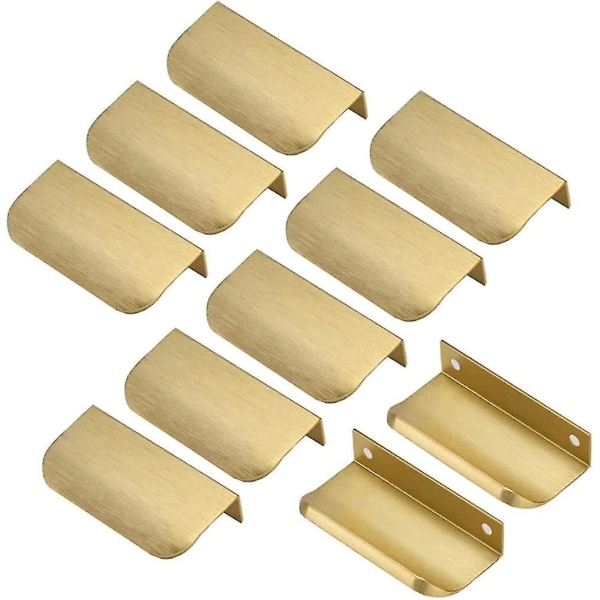 Guld Osynlig Knopp, 10 Stycken Guld Knopp Guld Möbelknopp Osynlig Möbelknopp 64mm Centrum Avstånd