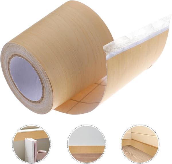 5m Self-Adhesive Baseboard Wall Stickers for Skirting Boards, Flexible PVC Trim