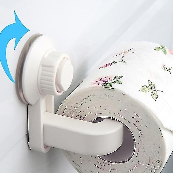 Sugerørsholder Køkken Badeværelse Opbevaring Vandafvisende og Fugtsikker Håndklædeholder Toiletpapirholder (Sort)