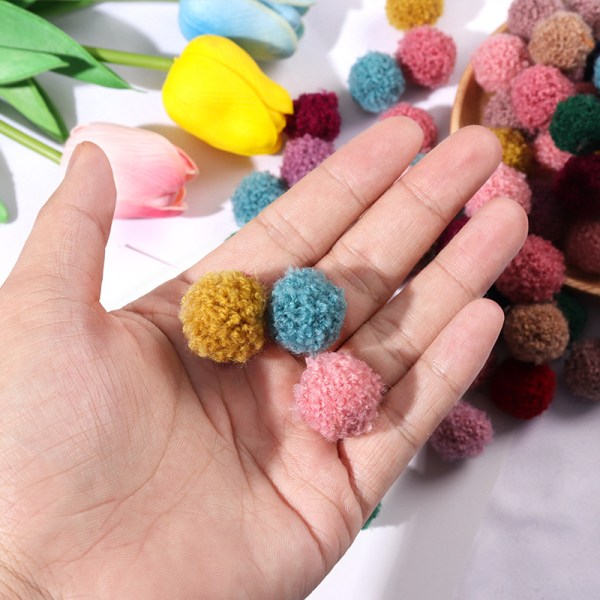 200 stk Farverige Pom Pom Kugler Pompoms Håndværk DIY Pompoms Pom Poms Kunst Håndværk Håndværk Pom Poms