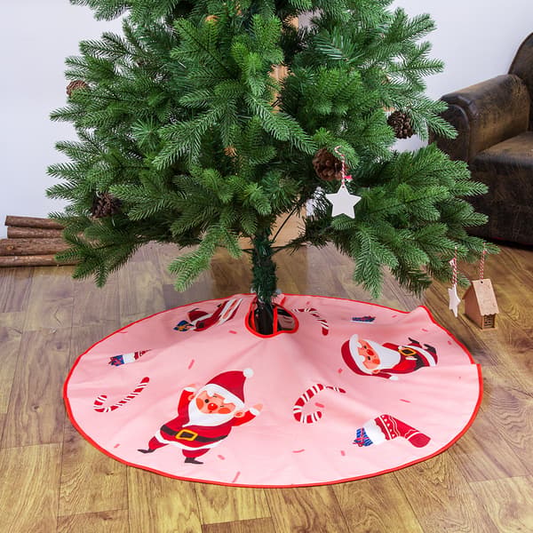 36 inch Christmas Decorations Creative Cartoon Print Tree Surround Mat Christmas Tree Bottom Decorative Tree Skirt (Style 4)