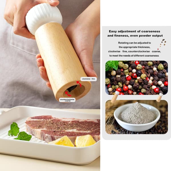 Pepper Mill Set with Adjustable Grinding Degree