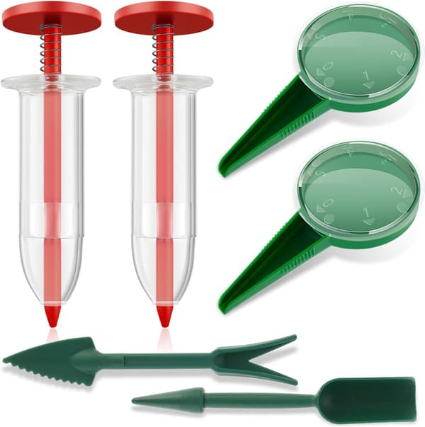 Mini Seed Dispenser 6 PCS Mini Seed Feeder Hand Seeder Seed Dispenser Tool Universal Seed Dispenser for Garden Cultivation