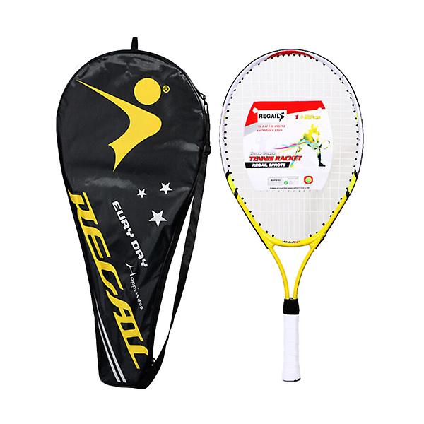 1 sæt legeret tennisketcher med taske Forældre-barn sportslegetøj til børn Teenagere leger spil Yellow 58.5*26*3cm