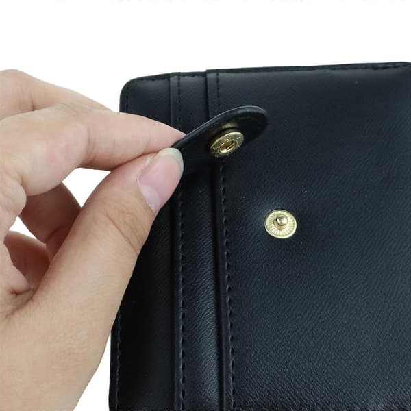 1 stk kort dame 30% rabatt liten lommebok - svart{f2}