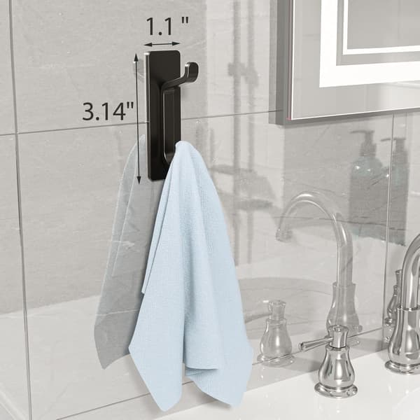 wxsp Drill-Free Towel Holder: 6kg Extra Strong Self-Adhesive Hooks, Self-Adhesive Wall Hooks, Bathroom Hat Hooks, Towel Hooks and Clothes Hooks, Set