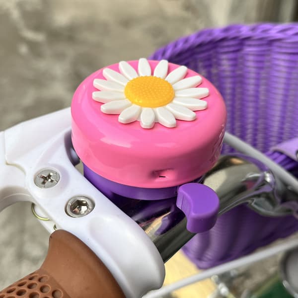 Rosa och lila cykelklocka för barn - 1 st cykelklocka för flickor
