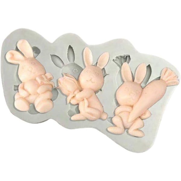 3D silikone chokoladeforme til påskeæg, kanin, chokolade, plastikforme til bagning