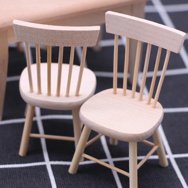 1 set miniatyrmöbler Miniatyrbord och stolar Mini husmöbler dockmöbler