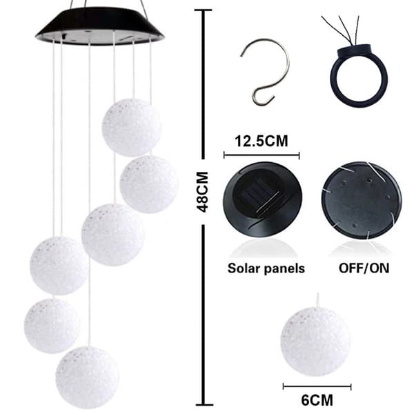 Solcellelamper med LED-spiral i fargeskiftende design