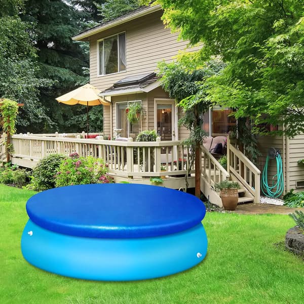 10ft Round Pool Cover, Round Inflatable Swimming Pool Dust Cover