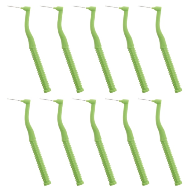 10 Pcs 0.8mm L Shaped Interdental Brush Orthodontic Toothbrushes Dental Oral Care Brushes (random Co