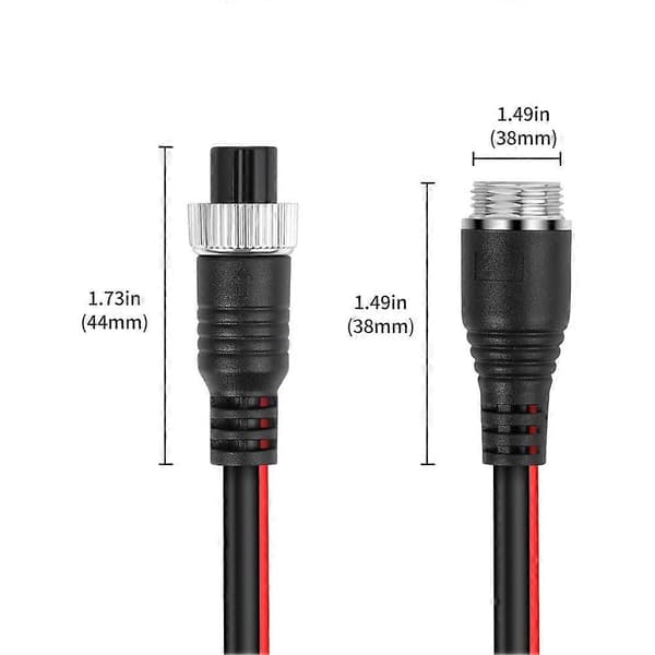 4-bens bilkamera videokabel med bakkamera triggerlinje til M12 bakkamera, Aviation Cord Extens
