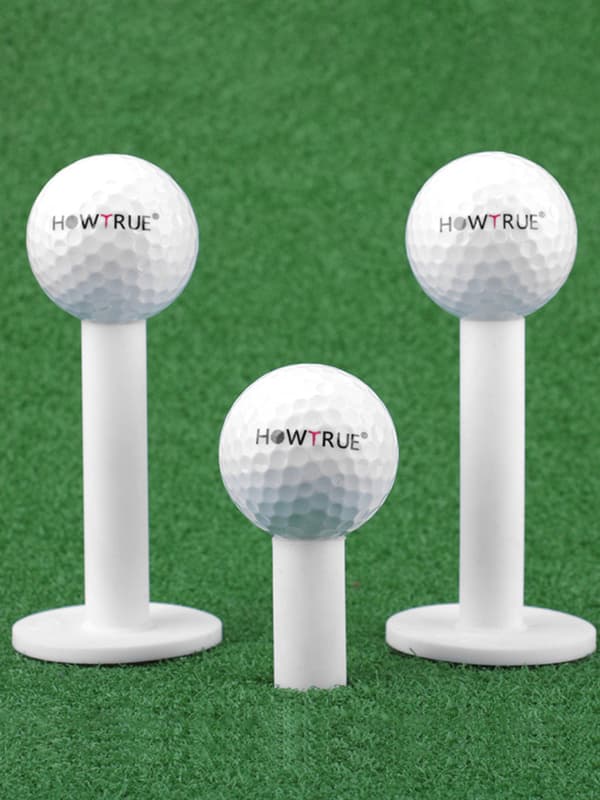 Golf Ko TEE Gummibold med flere størrelser Spids Lang Medium Kort Professionel Sæde Boldholder Golftilbehør