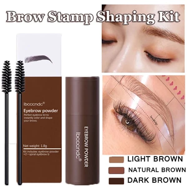 One Step Brow Stamp -muotoilusetti, tummanruskea