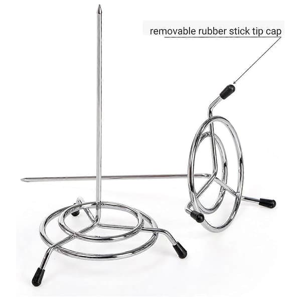 10 PCS Spindle, Receipt Holder, Stainless Steel Restaurant Ticket Spike, Straight Desk [DB] Silver Silver