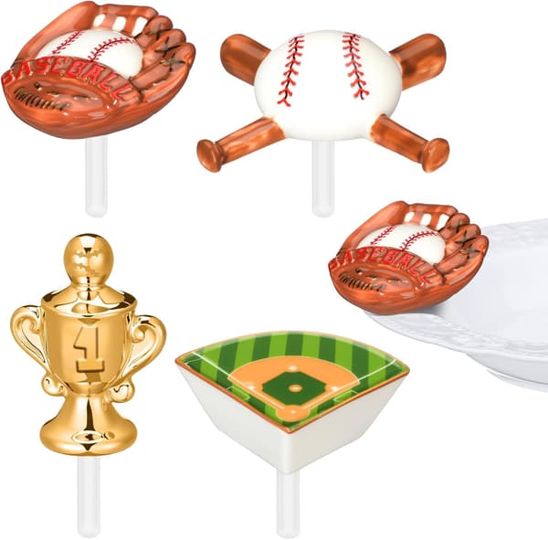 4 stk. mini baseballfigur til fest