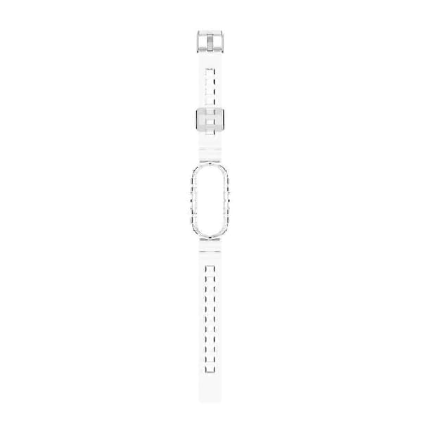 Transparent White Silicone Replacement Bands for Xiaomi Band 7 - Stylish and Adjustable