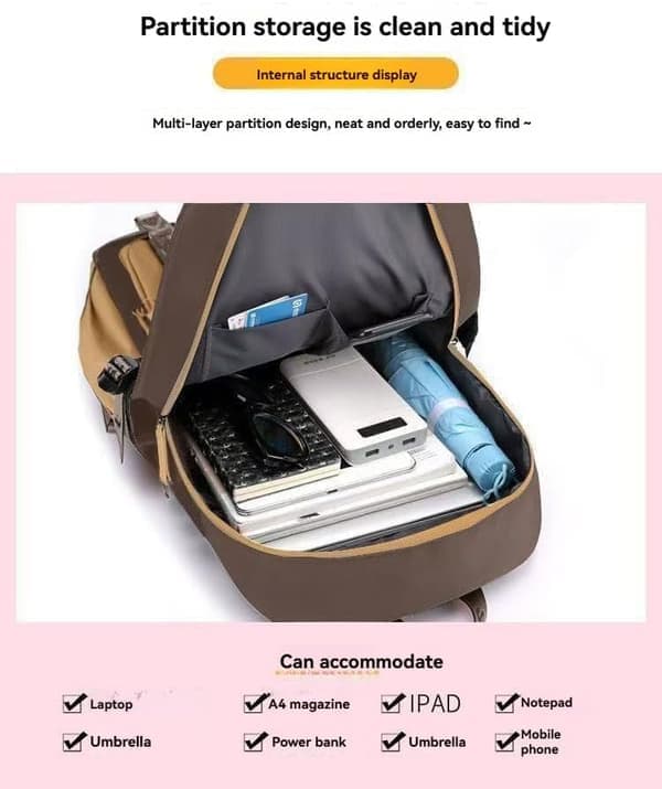 Capybara Cartoon Backpack Gift, Waterproof Large Capacity Capybara Item, Cute Backpack with Pins and Accessories [Ho]