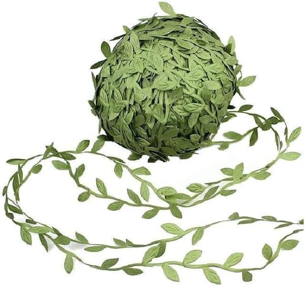 2 st 20 yards imitation pilblad tyg, krans, råtta