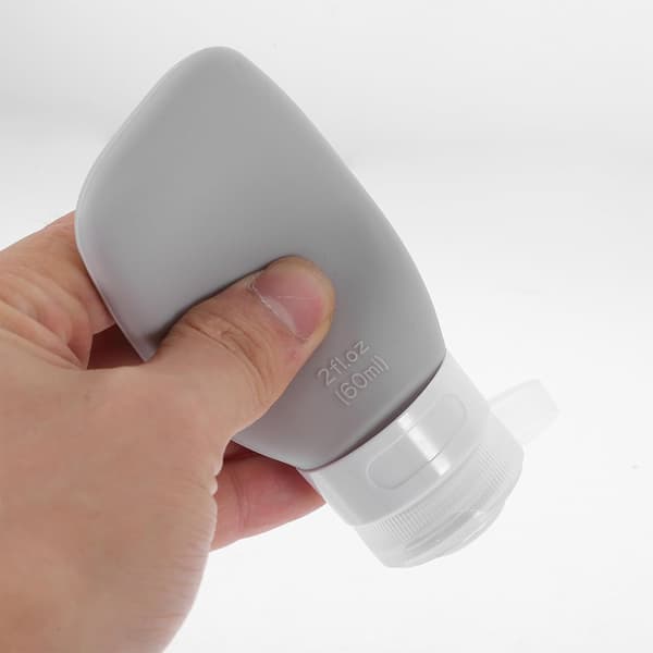 4 stk silikonklemflasker 60 ml påfyllbare reisesjampodispensere bærbare tomme lotionbeholdere for bruk og daglig