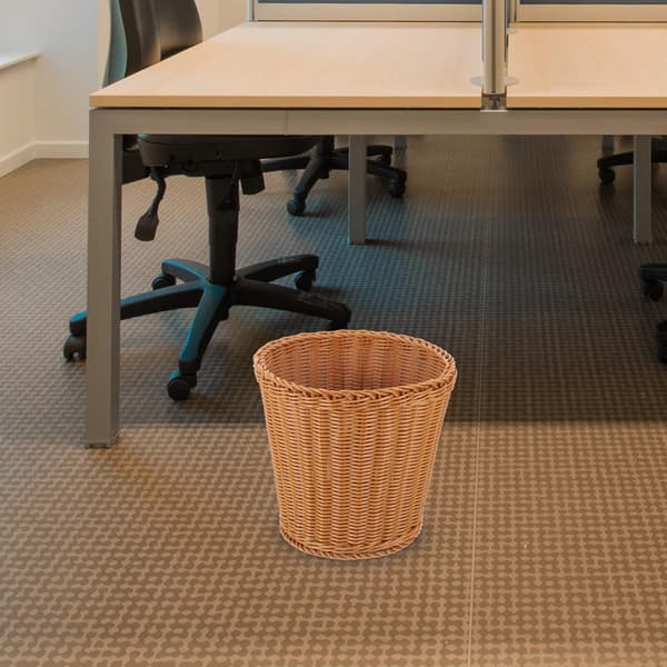 Woven Waste Basket Table Basket Trash Can Multifunctional Storage for Home Office Use